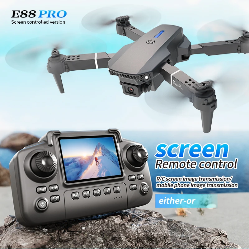 Hobby Rc Quadcopters - Профессиональный дрон E88 PRO с экраном,