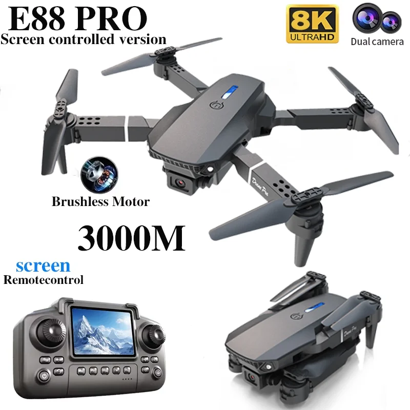 Профессиональный дрон E88 PRO  – обзор и цена Hobby Rc Quadcopters